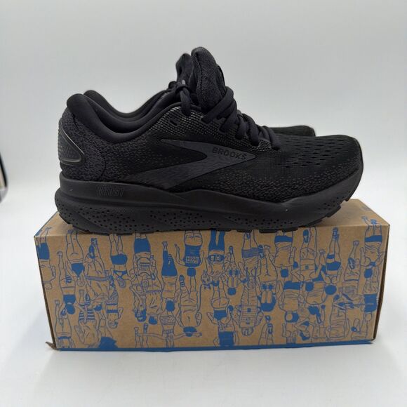 Brooks Women’s Ghost 16 Running Shoes Black/Ebony 6.5 Wide NWB -No Lid - Picture 1 of 8